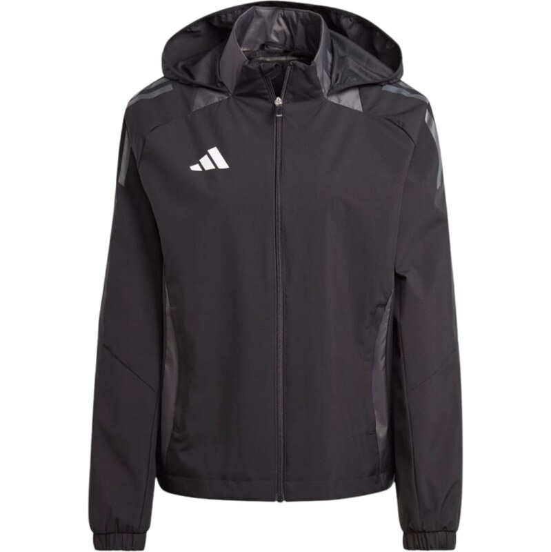 ADIDAS PERFORMANCE Sportovní bunda šedá / černá / bílá