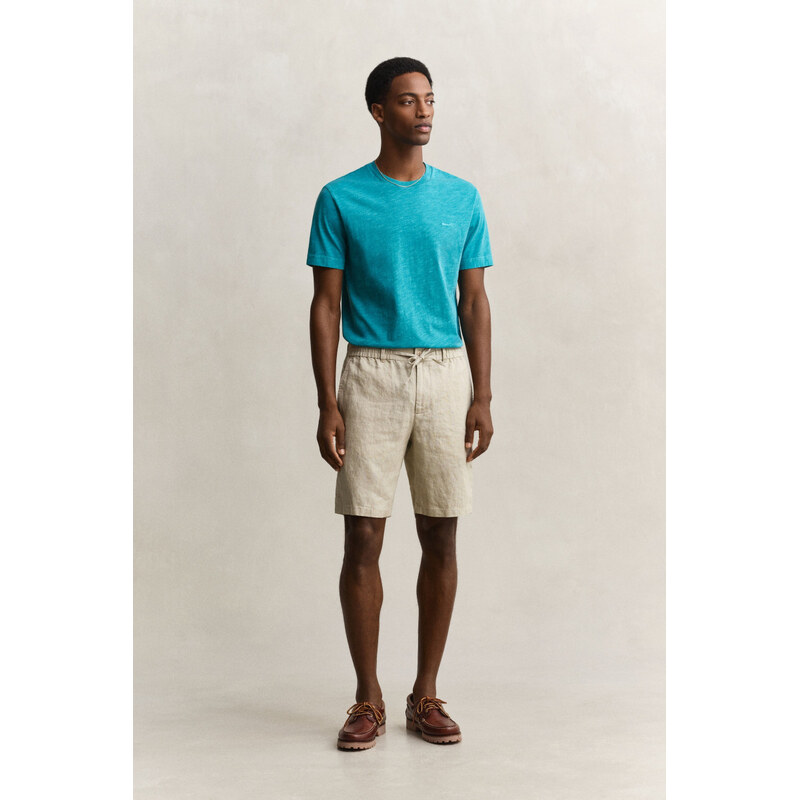 ŠORTKY GANT REG LINEN DS SHORTS OAT BEIGE