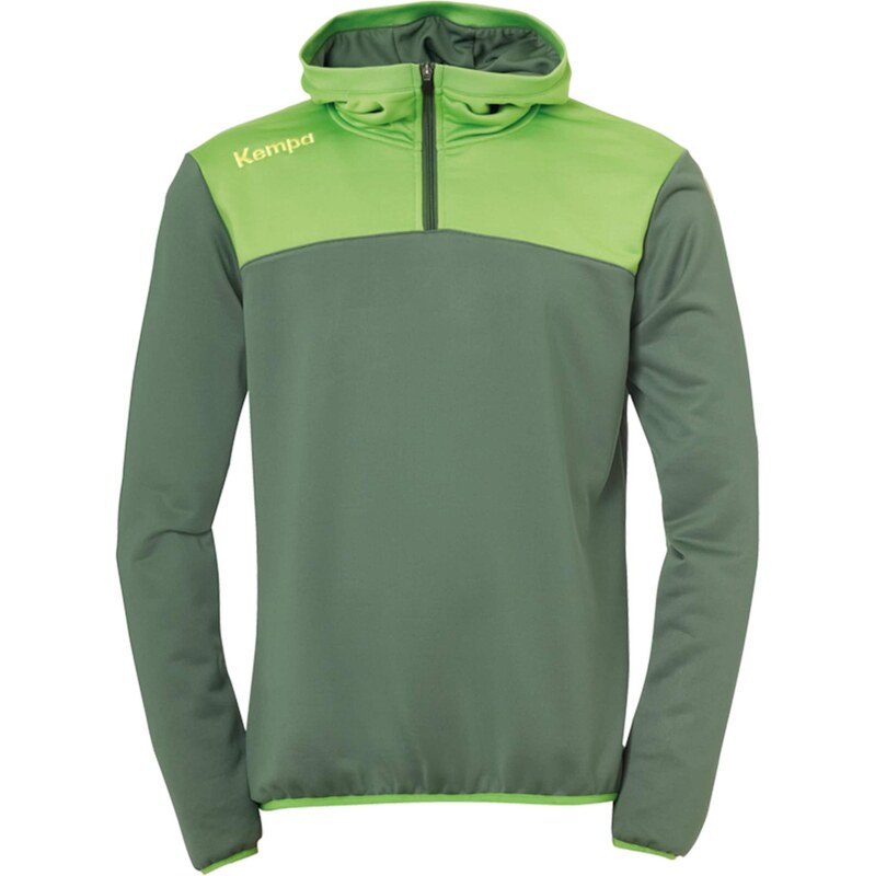 KEMPA Sportovní mikina světle žlutá / olivová / jablko