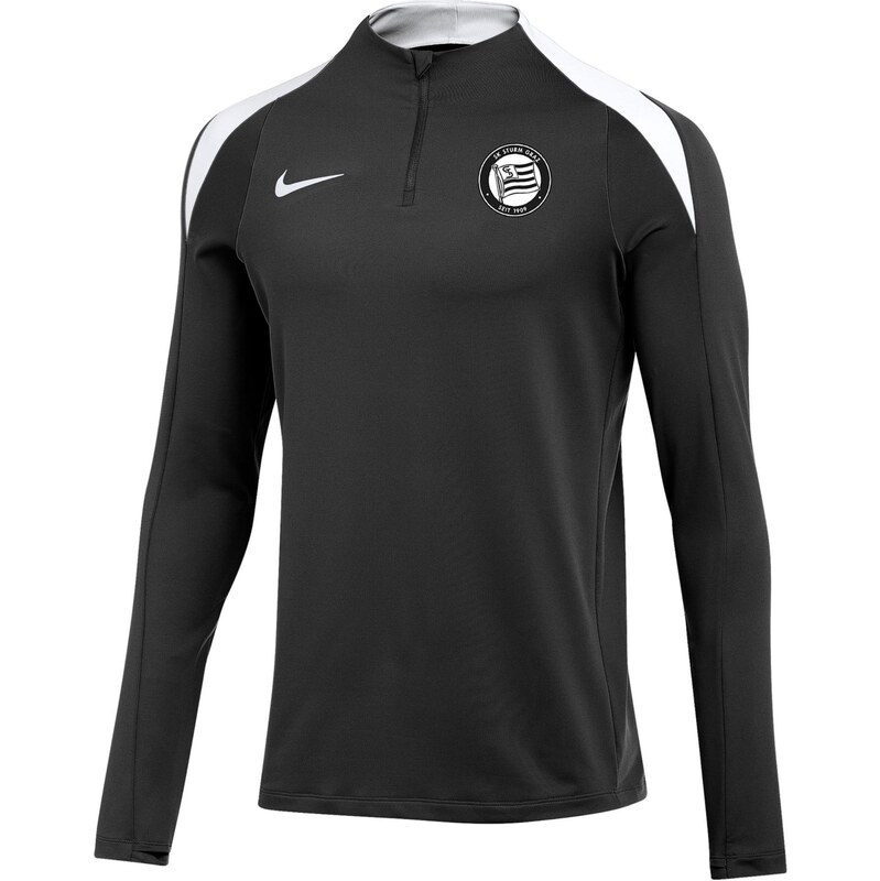NIKE Sportovní mikina černá / bílá