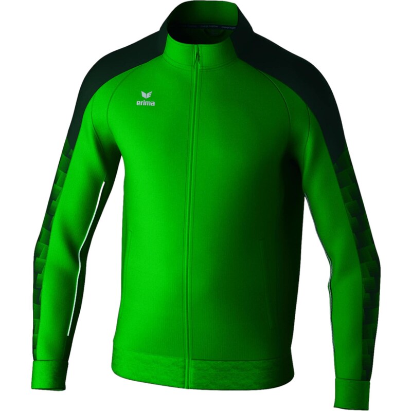 ERIMA Sportovní bunda světle šedá / trávově zelená / černá
