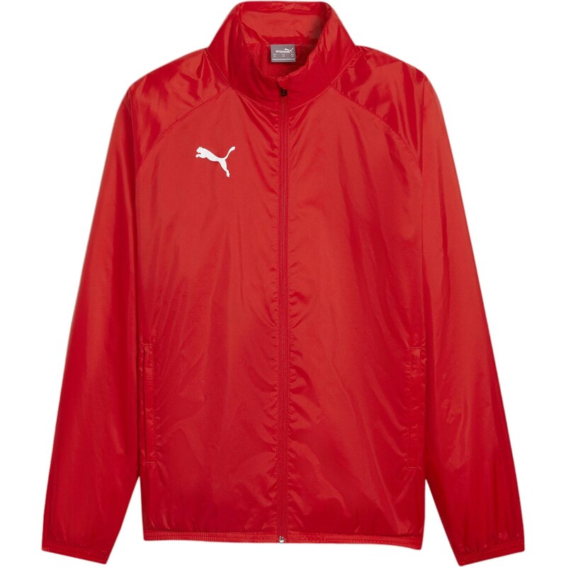 PUMA Sportovní bunda TeamGoal červená / bílá