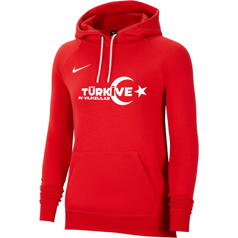 NIKE Sportovní mikina červená / bílá