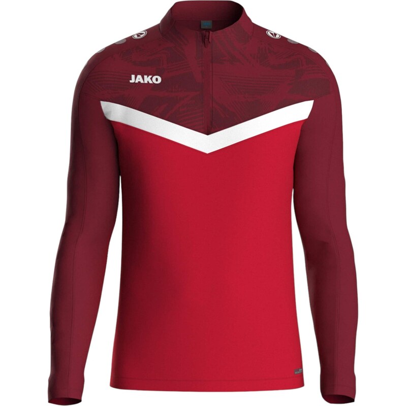 JAKO Sportovní mikina červená / vínově červená / bílá