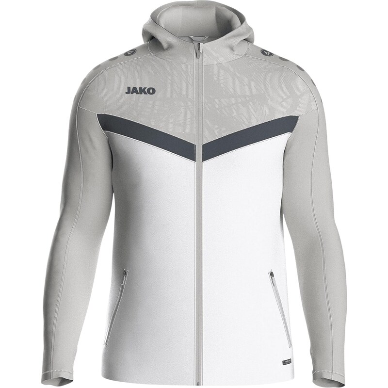 JAKO Sportovní bunda antracitová / světle šedá / bílá