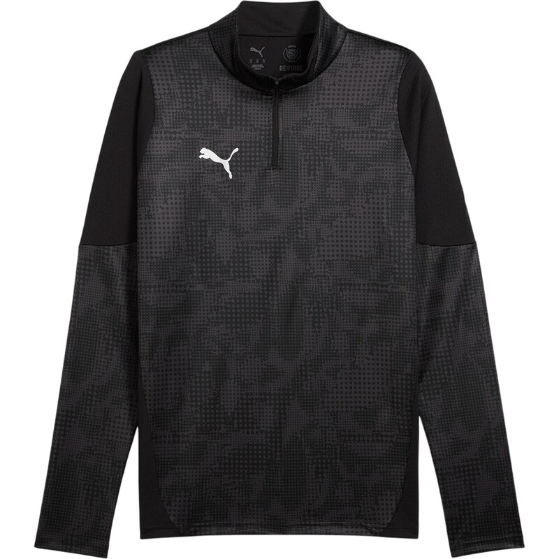 PUMA Sportovní mikina TeamCup šedá / černá / bílá