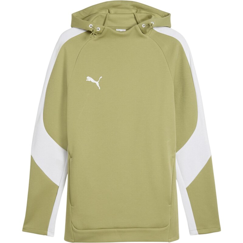 PUMA Sportovní mikina olivová / bílá