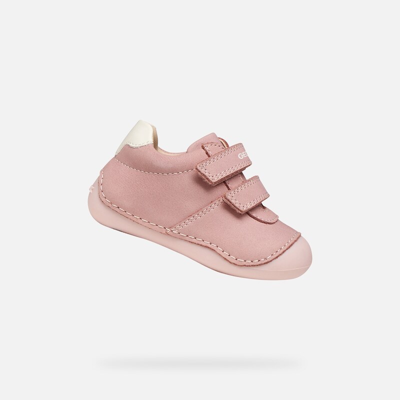 Starorůžové dívčí barefoot boty Geox Tutim