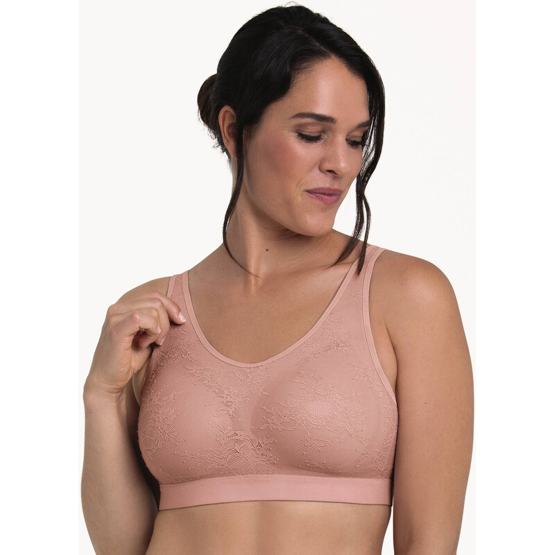 Essential Lace pooperační braletka s pěnovou výztuží 4700X rosewood - 107882966