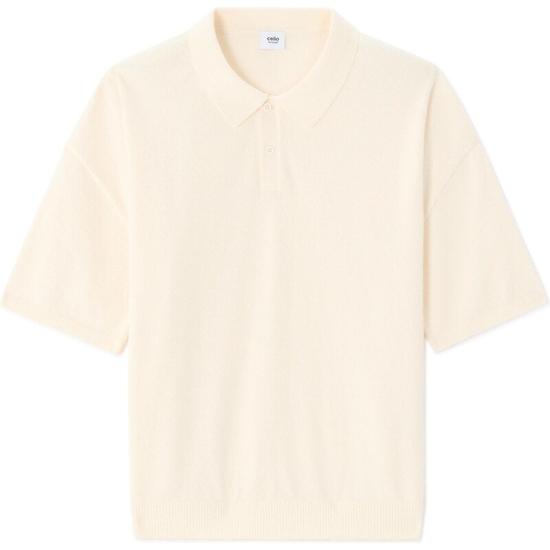 Celio Polo triko Nebouclet krémová