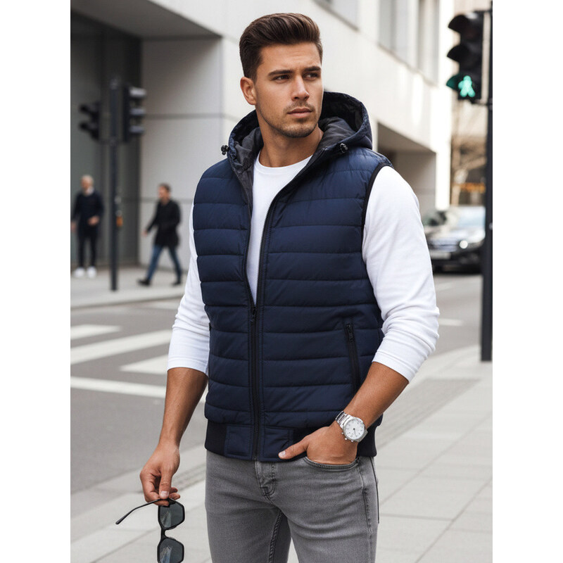 Pánská tmavě modrá vesta Dstreet model 21965584 - FashionStreet