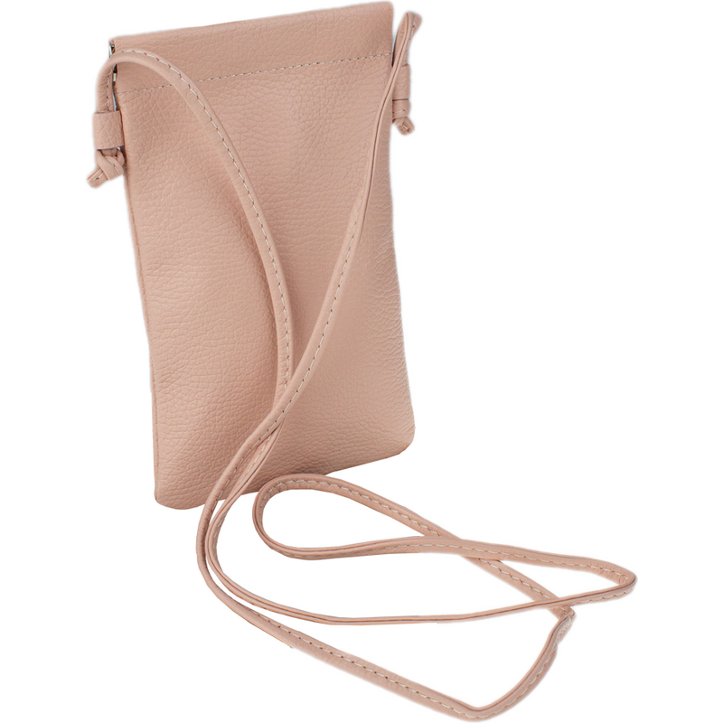 Růžová kožená italská crossbody kabelka Mia Rosa Chiara