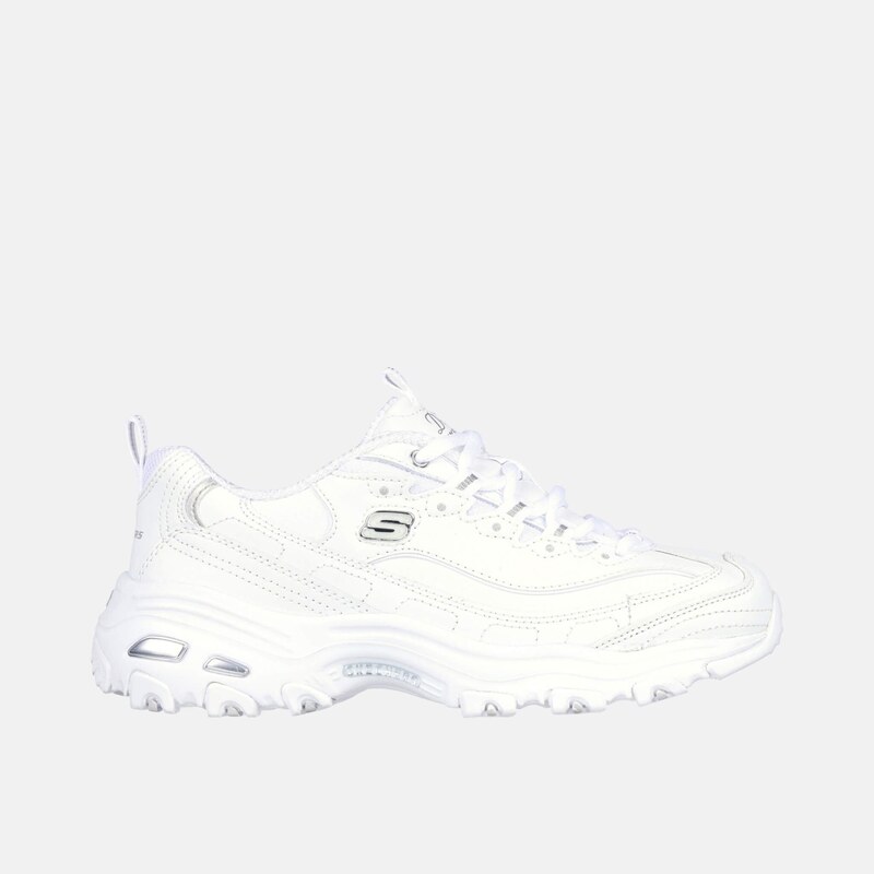 Dámské bílo-stříbrné tenisky Skechers DLites - Fresh Start