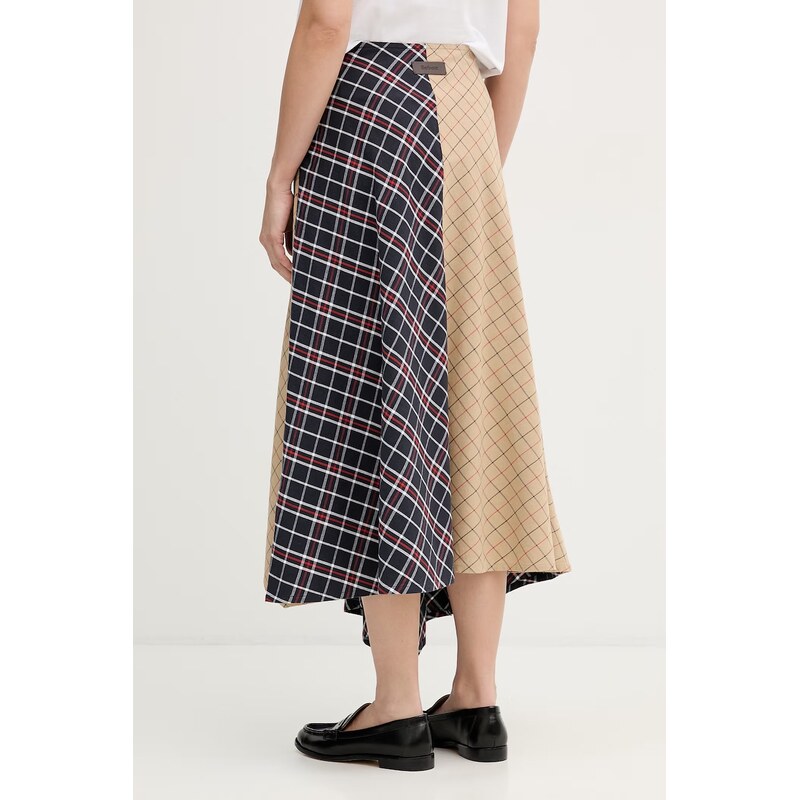 Barbour asymetrická sukně bavlněná Dalbury