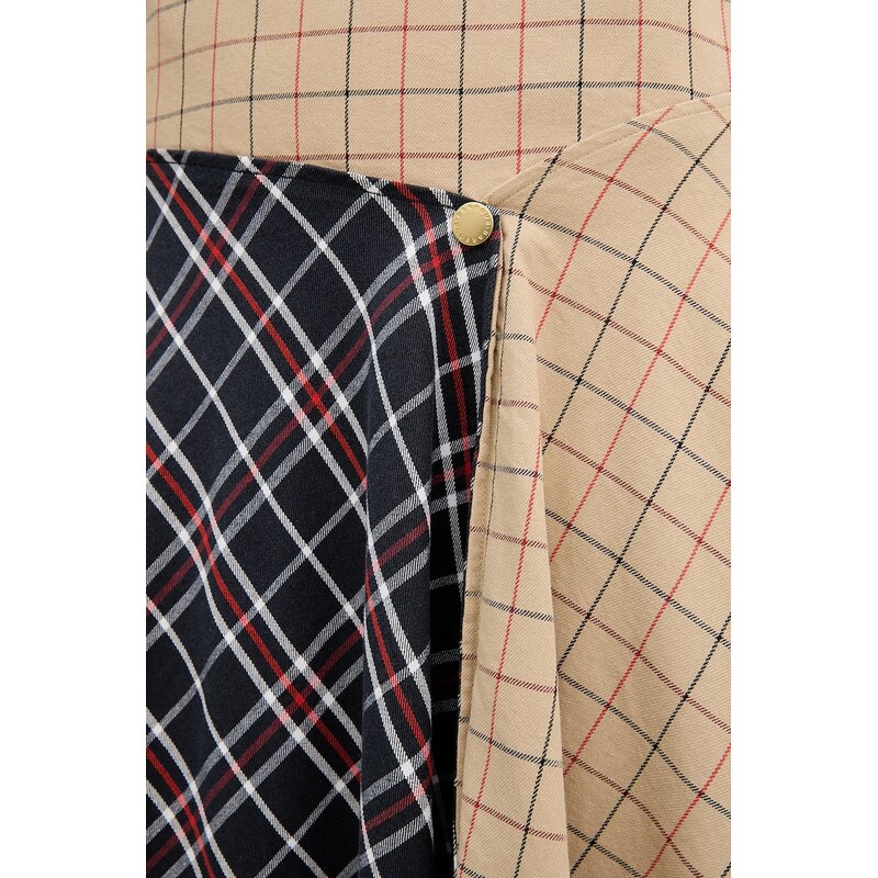 Barbour asymetrická sukně bavlněná Dalbury