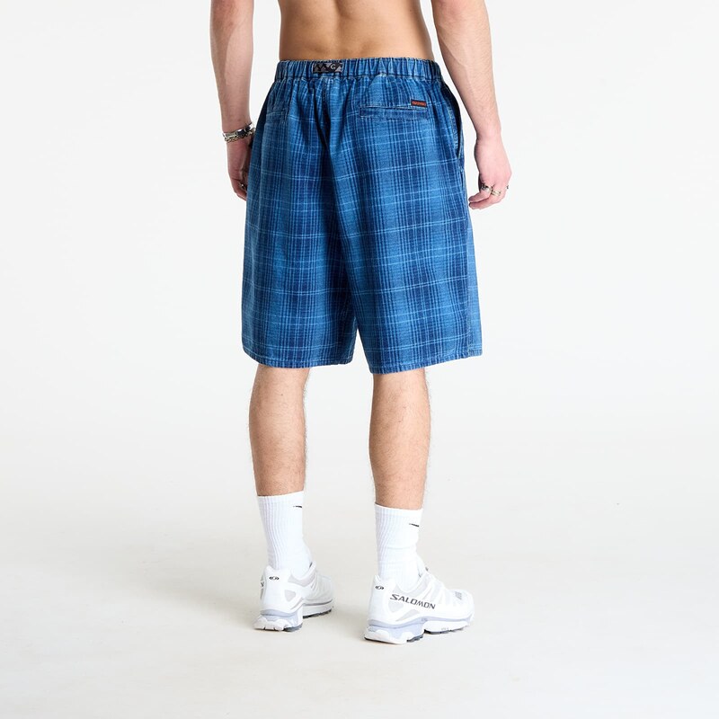 Šortky Gramicci Lagoon Short Denim Plaid Indigo Checkered Plaid