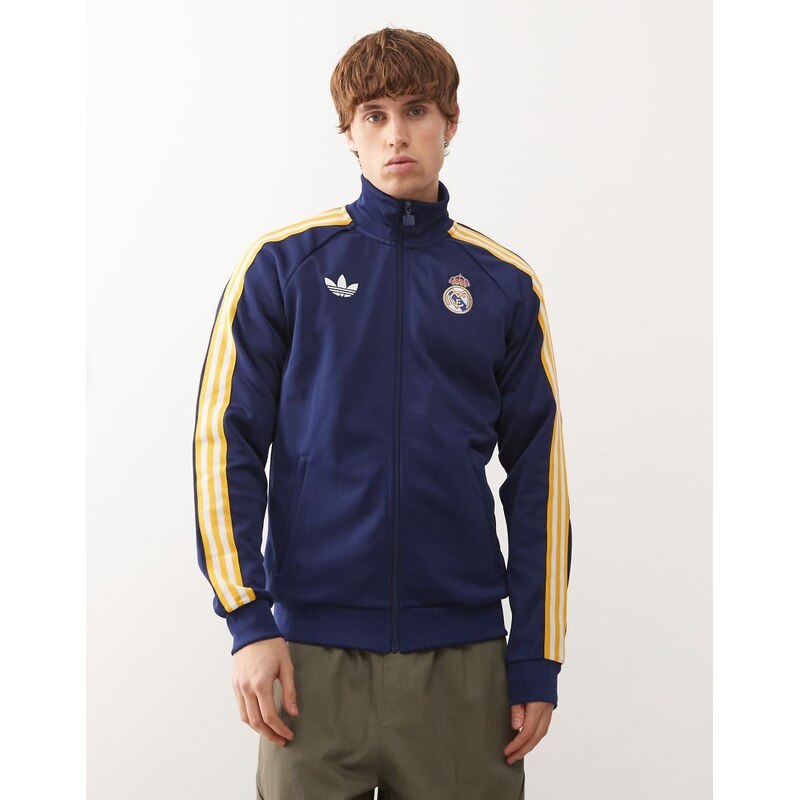 adidas performance adidas Football Real Madrid tracktop in navy and 113500195
