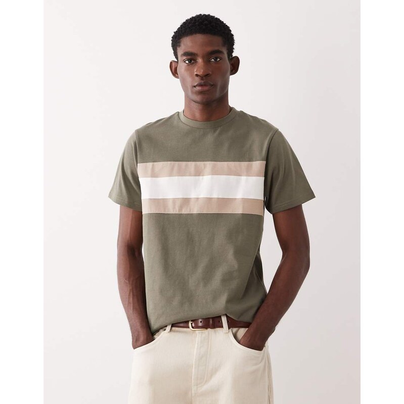 ASOS DESIGN heavyweight regular fit t-shirt with contrast panel