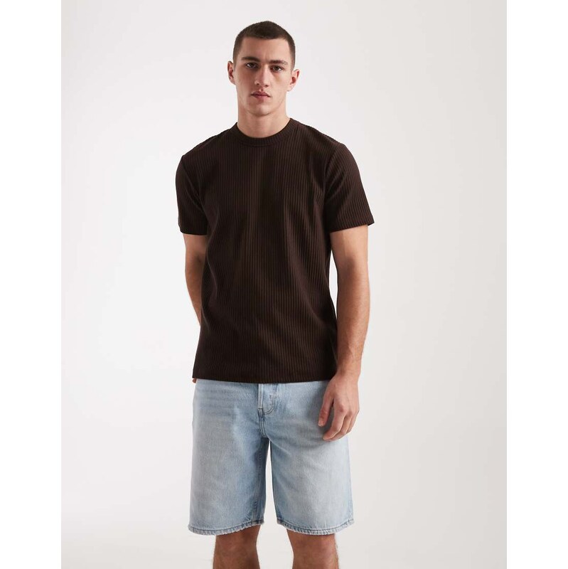 ONLY & SONS Edge straight fit denim shorts in light blue