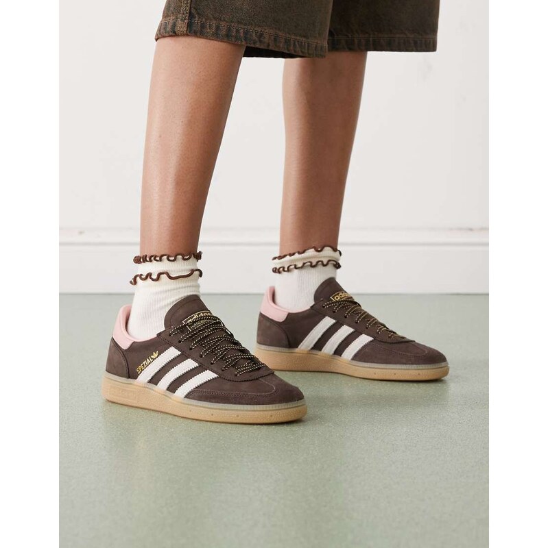 adidas Originals Handball Spezial gum sole trainers in dark