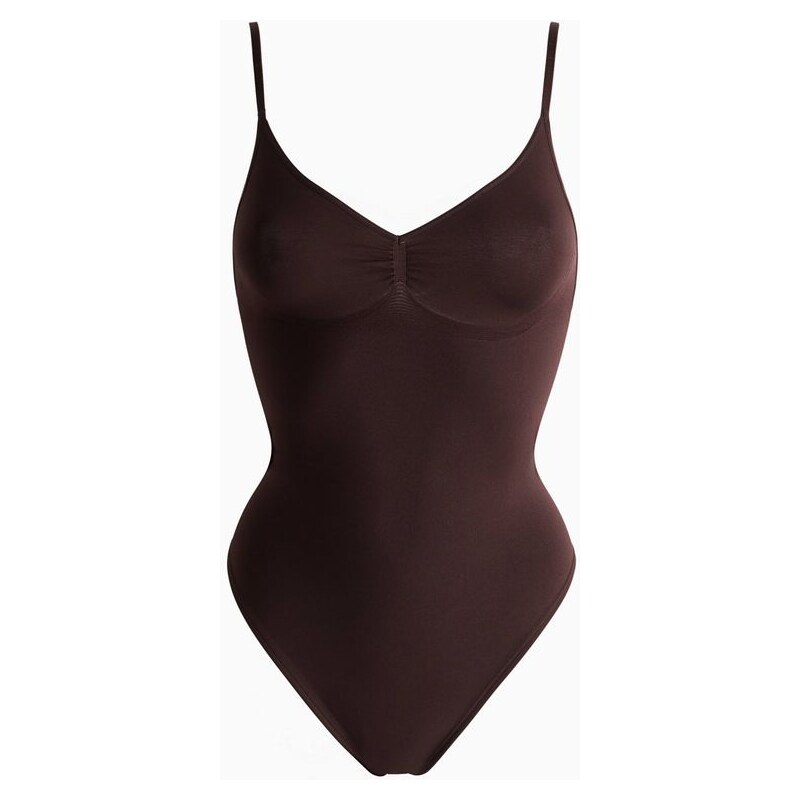 H&M - Body Firm shape Sculpting Thong - hnědá 113518923
