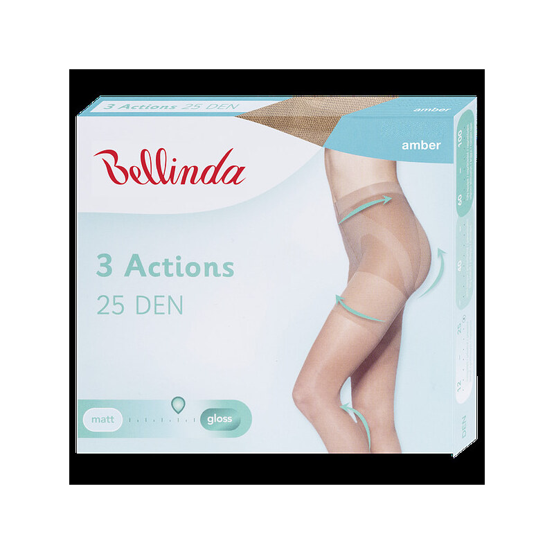 Formující punčochové kalhoty 3ACTIONS 25 DEN - BELLINDA - amber 74045404