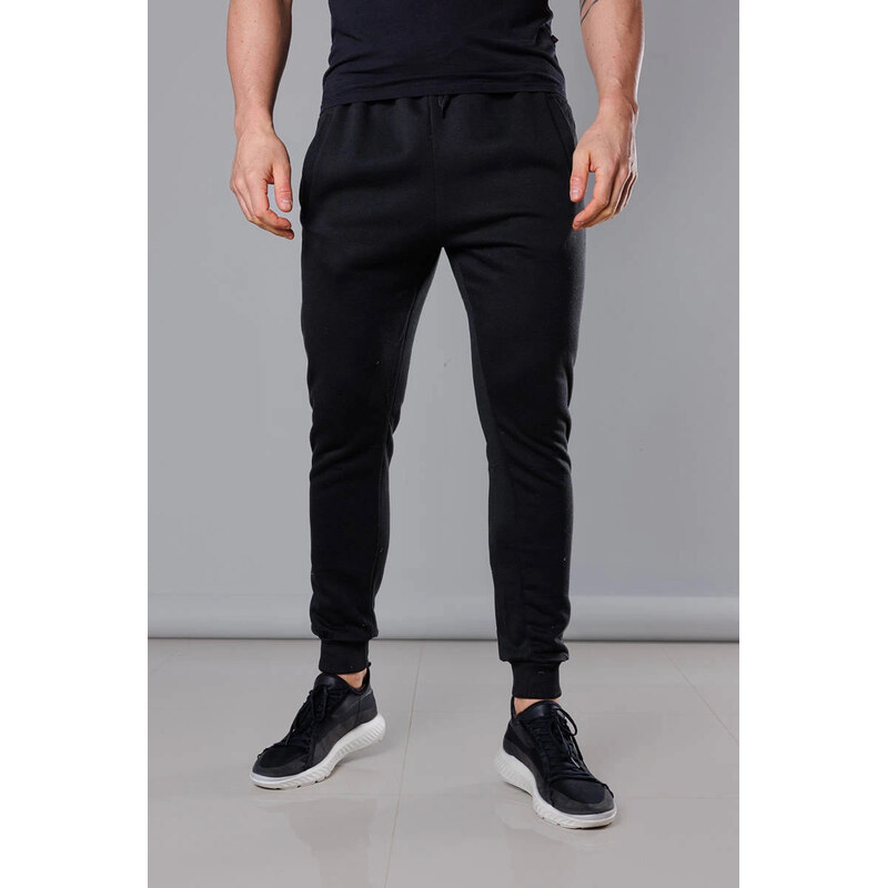 Good looking Černé pánské teplákové kalhoty 68XW01- Goodlooking