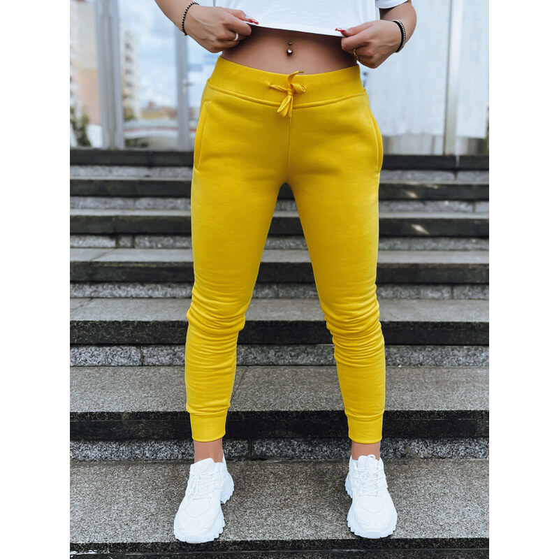 FashionStreet Dámské tepláky FITS žluté UY0534