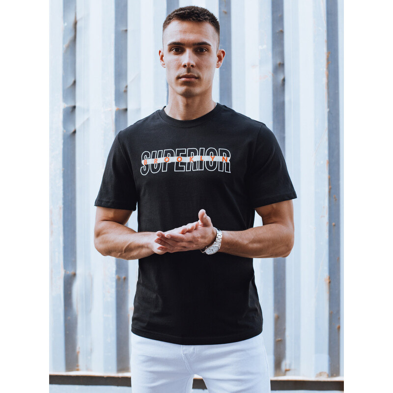 Pánské tričko s potiskem černé Dstreet model 21973668 -
