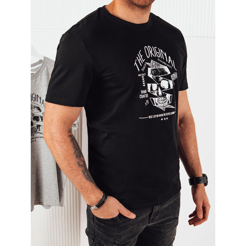 Pánské tričko s potiskem černé Dstreet model 21973643 -