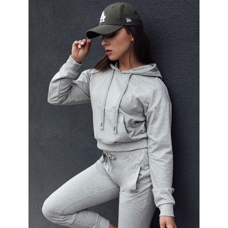TRENDHOOD dámská mikina s kapucí světle šedá FashionStreet