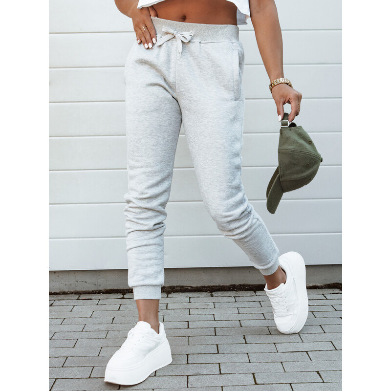 FashionStreet Dámské tepláky FITS světle šedé UY2186