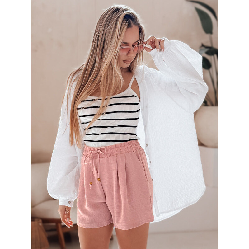 Dámské látkové šortky SUMMER TRIP růžové FashionStreet SY0437 113510919