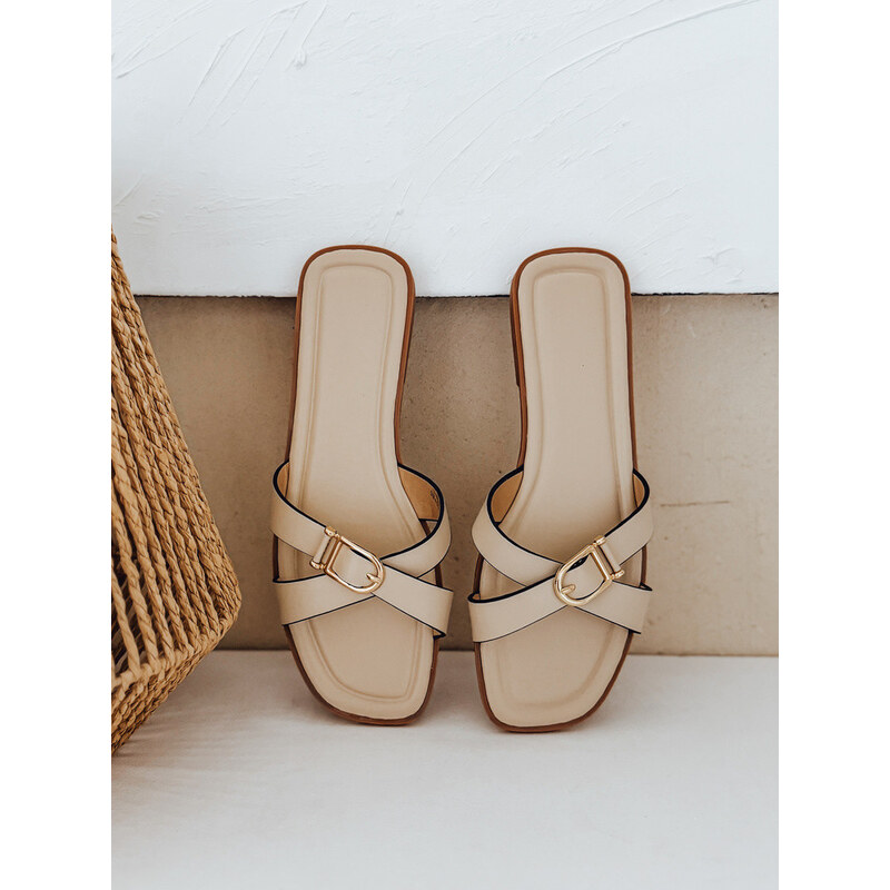 BELICCA dámské žabky beige FashionStreet ZY0984 113511002