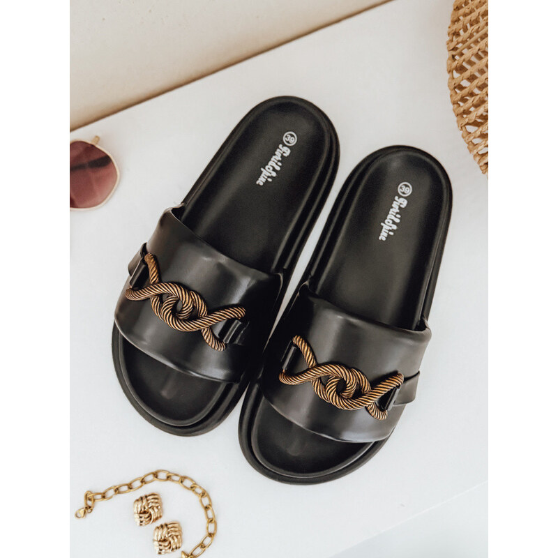 BLACKKISS dámské žabky černé FashionStreet ZY0994 113511009