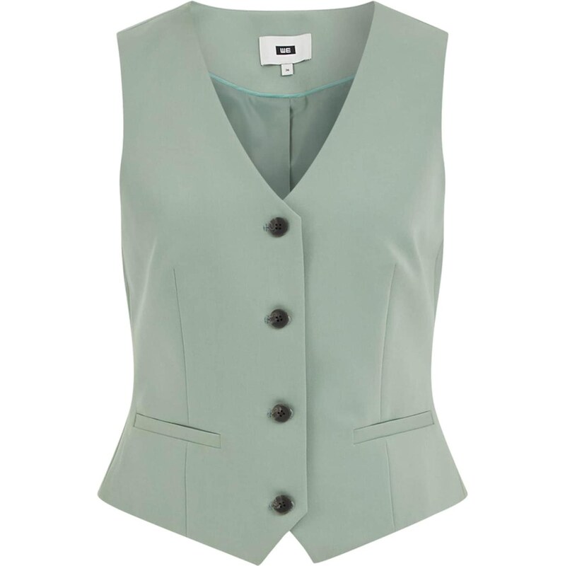WE Fashion Vesta pastelově zelená / černá 113522555