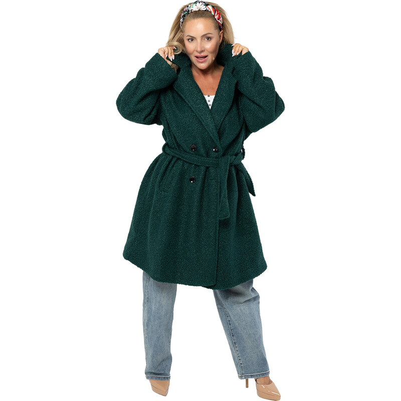 Pri Womens TEDDY boucle fabric bear coat