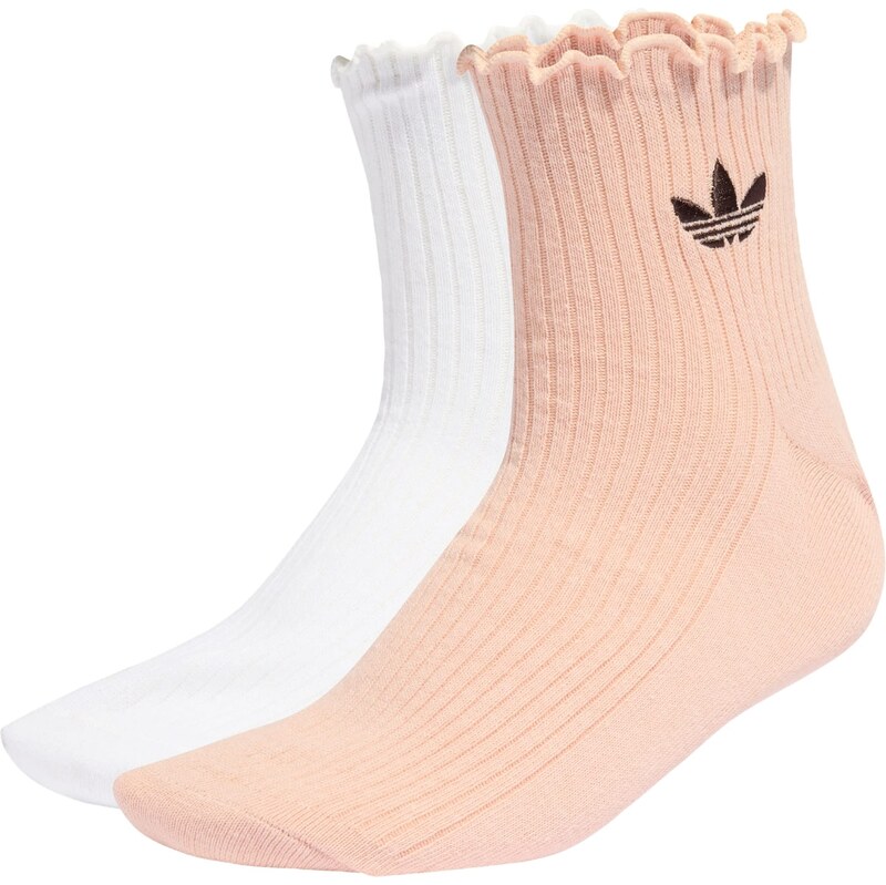ADIDAS ORIGINALS Ponožky RUFFLE QUARTER růžová / černá / bílá