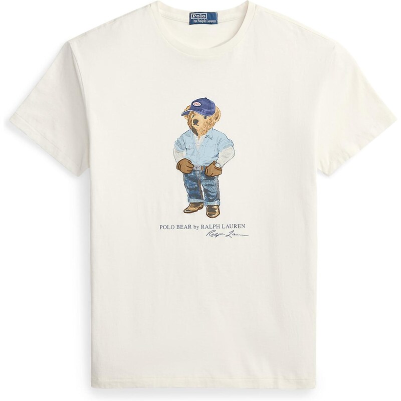 Polo Ralph Lauren Tričko safírová / modrá džínovina / brokátová
