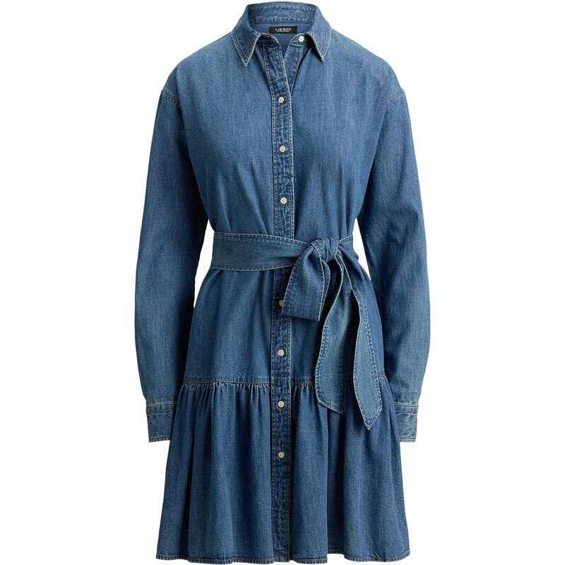 Lauren Ralph Lauren Košilové šaty modrá džínovina