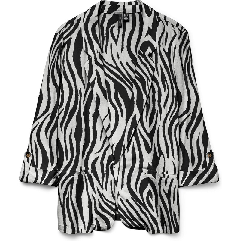 VERO MODA Blejzr VMJESMILO stříbrně šedá / černá / stříbrná