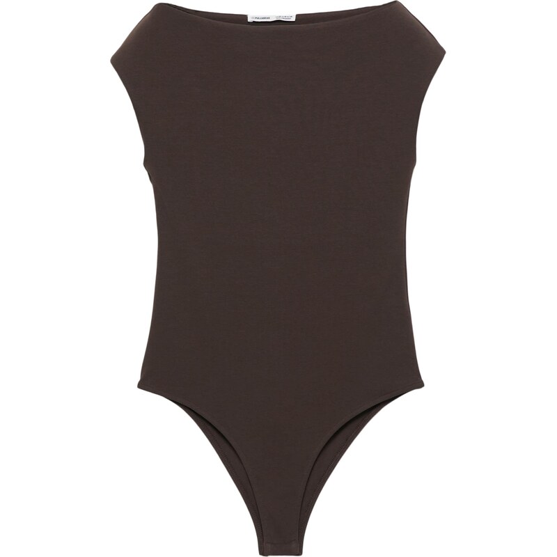 Pull&Bear Tričkové body čokoládová 113524725