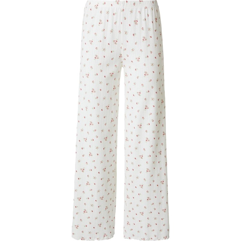 Lindex Pyžamové kalhoty zelená / pink / bílá