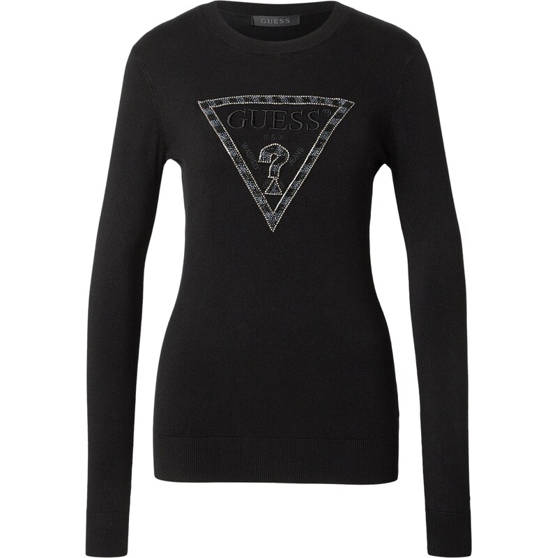 GUESS Svetr MACIE safírová / cappuccino / černá 113525385
