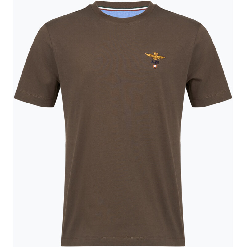 Pánské tričko Aeronautica Militare TS1580UJ00372 chestnut brown