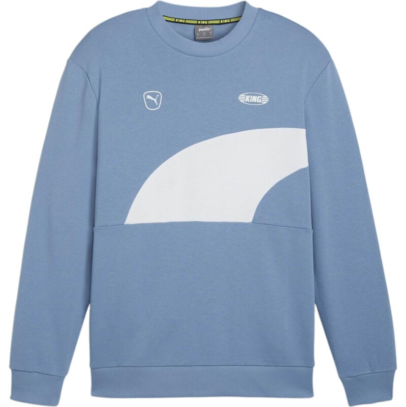 PUMA Sportovní mikina modrá / bílá