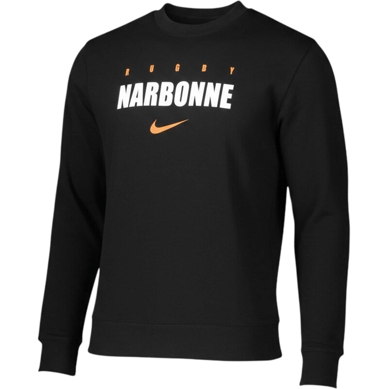 NIKE Sportovní mikina Team Club oranžová / černá / bílá