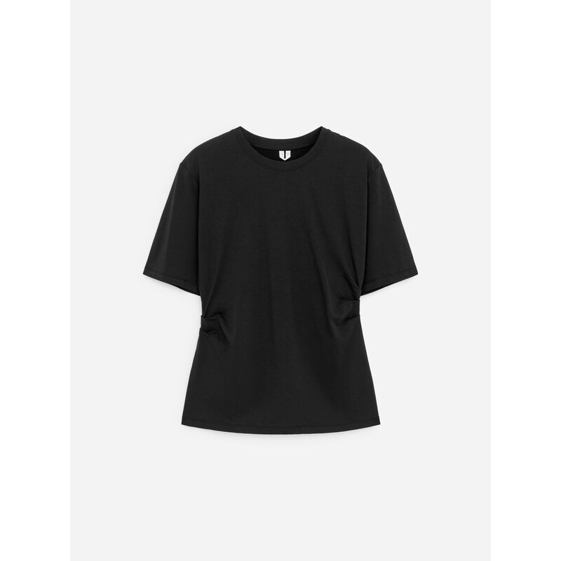 H&M - Drapovaný tričko - černá 113518939