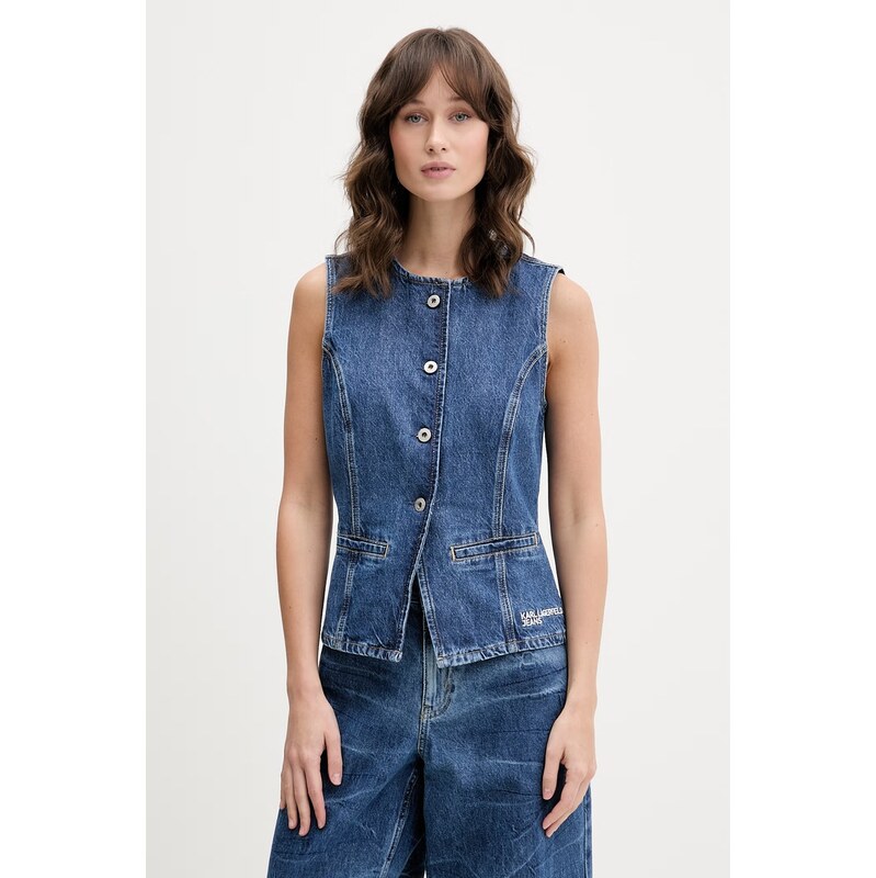 Karl Lagerfeld Jeans vesta dámská džínová