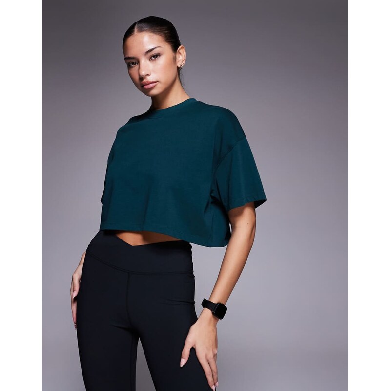 4505 Icon heavyweight cotton cropped t-shirt with quick dry finish in 113527851